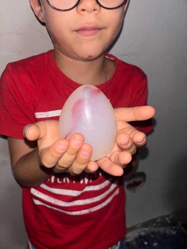 Huevo de jabón Dino Joven de DinoBoom con un dinosaurio sorpresa dentro